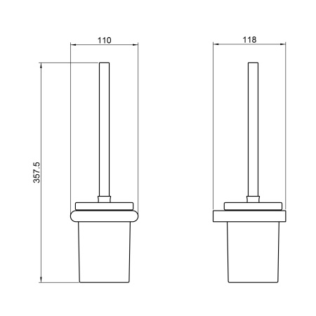 Ершик подвесной Timo Luiro 18461/03 черный матовый